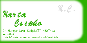 marta csipko business card